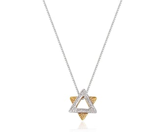 SUPPORT ISRAEL, Magen David Necklace, Star Of David Necklace, Jewish Necklace, Protection Pendant Necklace, Handmade from Israel, Unisex