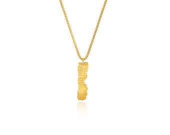 SUPPORT ISRAEL, 24k Gold Plated Priestly Blessing Pendant Necklace, Israel Biblical Jewish Jewelry, Hebrew Necklace, Bar Mitzvah Gift