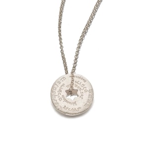 SUPPORT ISRAEL, Star of David Medallion Necklace, Jerusalem Inscribed Pendant, Silver Necklace, Spiritual Jewelry, Jewish Gift, Unisex