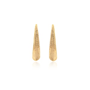 24k Gold Plated Sterling Silver Dangle Earrings: Handmade Symbolic Jewelry