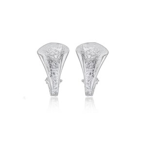 Sterling Silver Flute Stud Earrings: Minimalist Music Jewelry