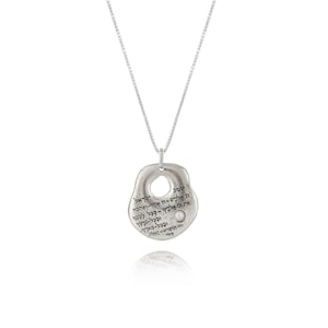 925 Sterling Silver Shema Israel Pendant, “Hear O Israel” Prayer Charm Necklace, Hebrew Symbol Jewelry, Handmade Necklace from Israel