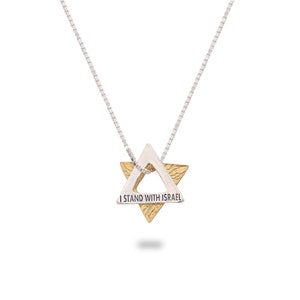 Star of David Necklace: 24K Gold Plated Sterling Silver Magen David Pendant