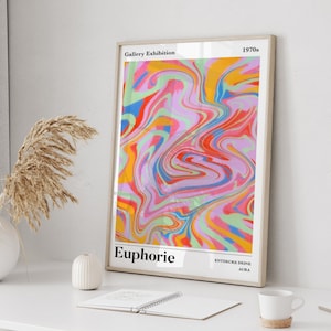 Abstract Harmony Poster, Positive Energy Poster, Spiritual Poster, Mural Living Room, Euphoria Affirmation, Aura Energy, b215
