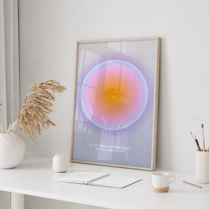 Positive Energie Poster, Spirituelles Poster, Wandbild Wohnzimmer, Positive Affirmation, Aura Energie, Abstrakte Harmonie Poster, b177