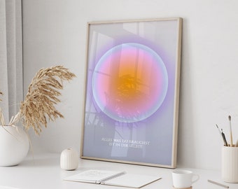 Positive Energy Poster, Spiritual Poster, Living Room Wall Art, Positive Affirmation, Aura Energy, Abstract Harmony Poster, b177