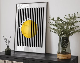 Bauhaus posters, Bauhaus exhibition posters, living room wall art, geometric figures, modern bedroom, abstract wall art, bh2