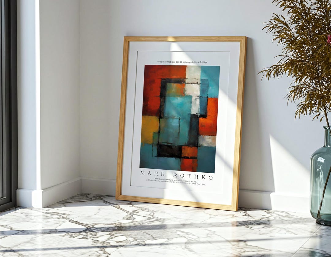 Abstract Expressionism Poster Mark Rothko Style Abstract Art Modern ...