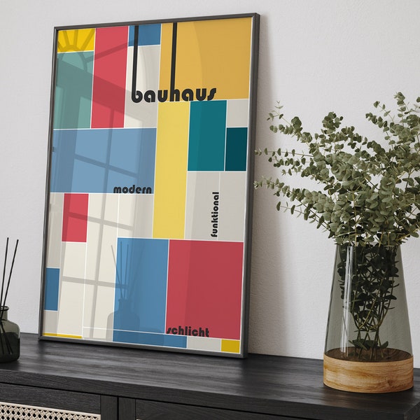 Bauhaus-posters Tentoonstellingsposters van Martin Geller Bauhaus-posters Bauhaus Museum voor abstracte kunst Kwaliteitsposters bh6