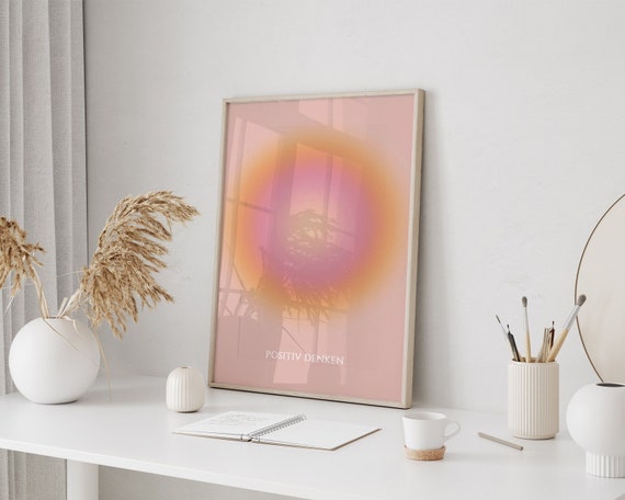 Spirituelles Poster, Wandbild Wohnzimmer, Positive Affirmation, Aura Energie, Positive Energie Kunst, Abstrakte Harmonie Poster, b176