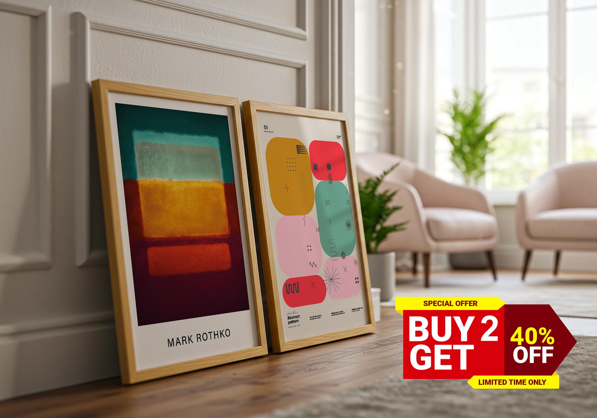 Mark Rothko Calm Color Field Poster Mark Rothko Poster Abstract Art Calm Modern Wall Art ...
