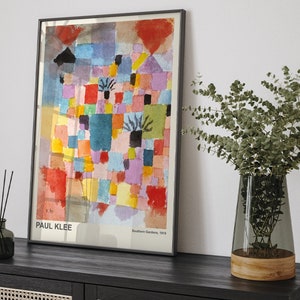 Paul Klee Wandbild, Vintage, Wandbild für Wohnzimmer, Southern Gardens 1919 Poster, Schlafzimmer, Poster, Galerie Poster, Museum Bild b204