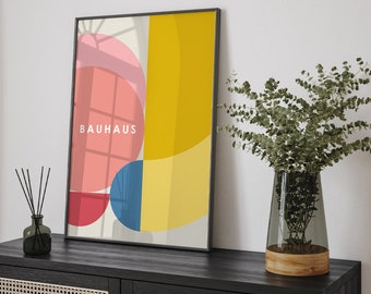 Bauhaus poster, Bauhaus exhibition poster by Martin Geller, poster, Bauhaus, abstract art, museum-quality poster bh4