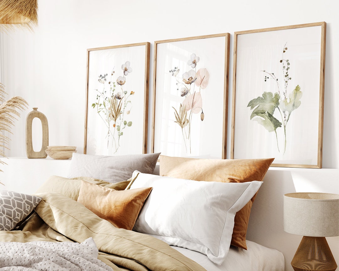 3-piece Botanical Art Set, Botanical Wall Art, Boho Wall Decoration ...