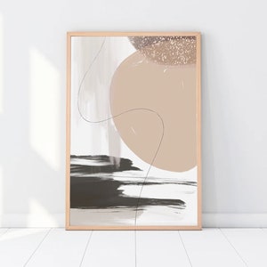 Minimalist Wall Art, Beige Brown Wall Art, Neutral Wall Art, Boho Decoration, Abstract Wall Art b101