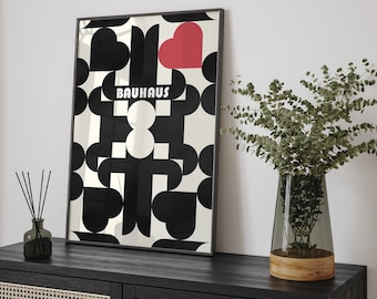 Bauhaus poster, Bauhaus exhibition poster by Martin Geller, poster, Bauhaus, abstract art, museum-quality poster bh3