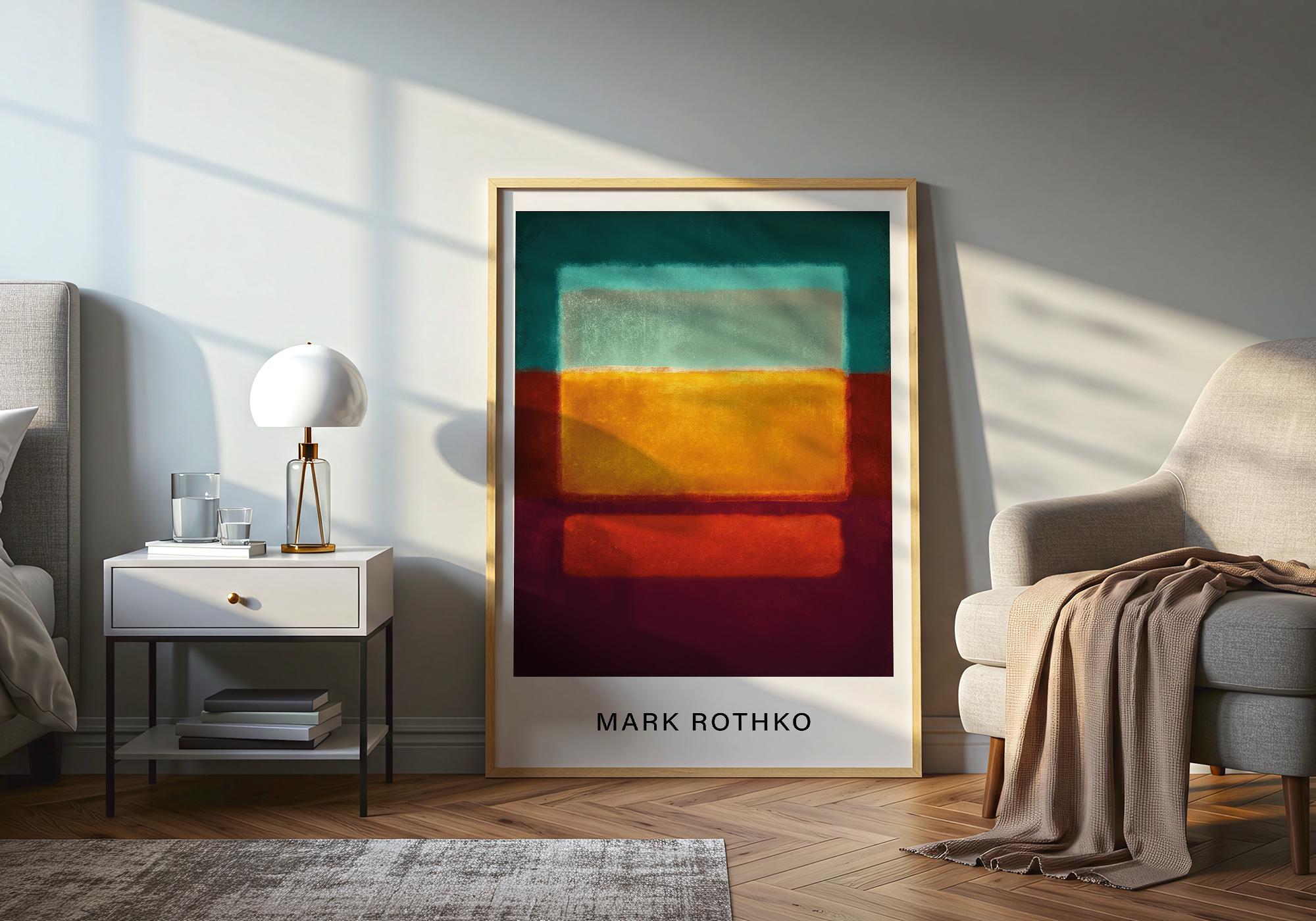 Mark Rothko Calm Color Field Poster Mark Rothko Poster Abstract Art Calm Modern Wall Art ...