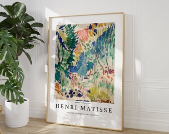 Henri Matisse Poster, Exhibition Wall Art, Matisse Wall Art, Gallery Wall Art, Museum Exhibition, Abstract Print, Museum Picture, k103