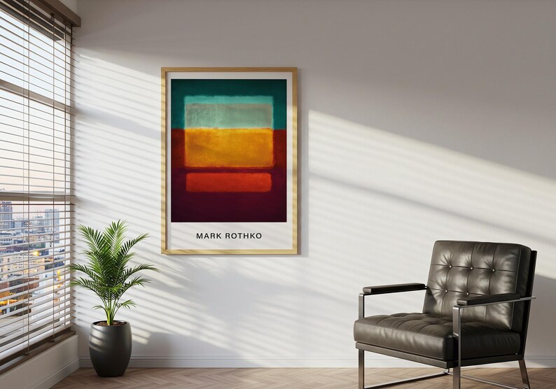 Mark Rothko Calm Color Field Poster Mark Rothko Poster Abstract Art Calm Modern Wall Art ...
