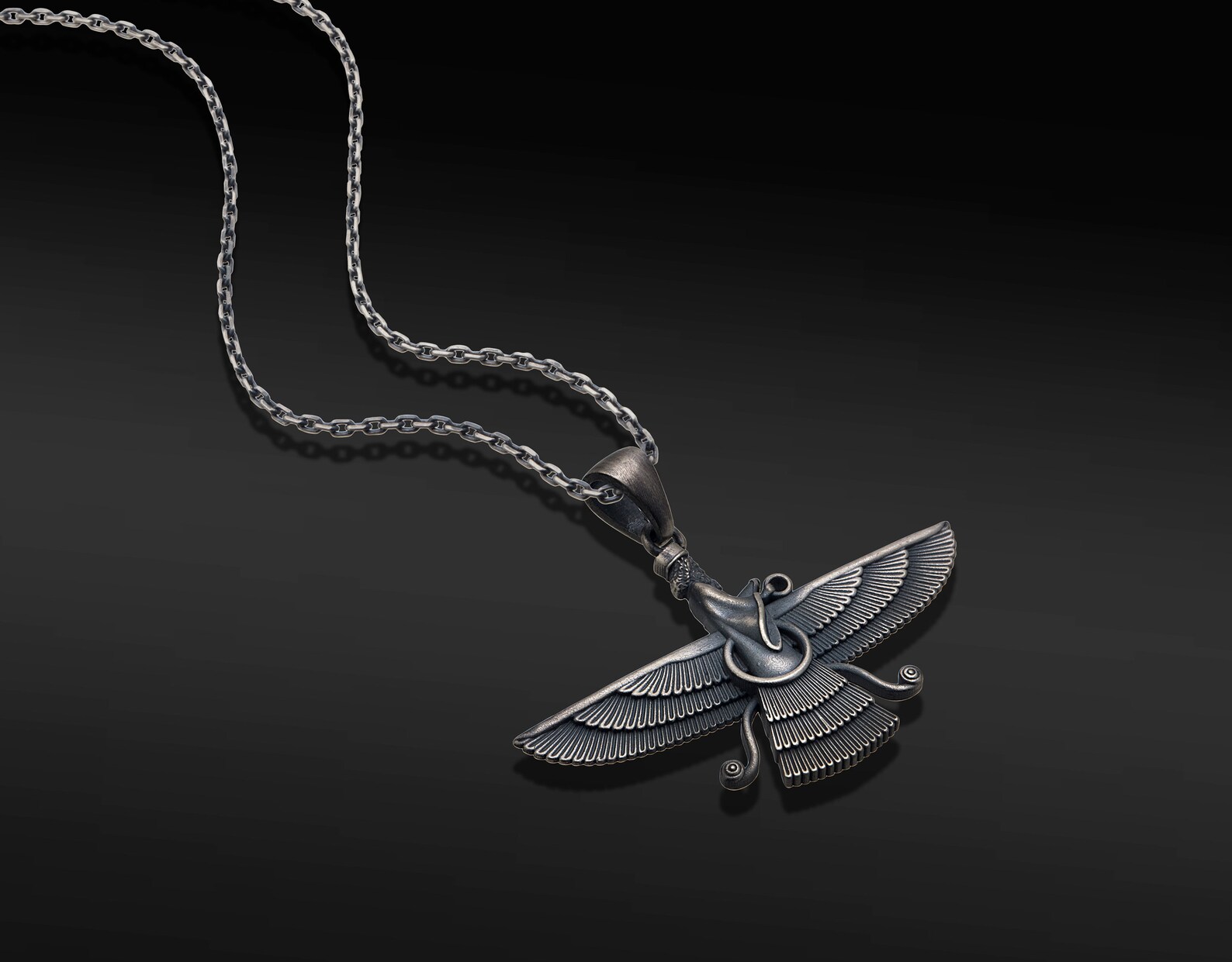 Faravahar Ahura Mazda Pendant Necklace Faravahar Ahura Mazda Etsy