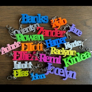 Personalized Keychain - 3D Printed - School Bag - Party Bag Fillers - Personalized Gift