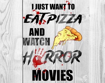 Pizza & Horror Movies - PNG