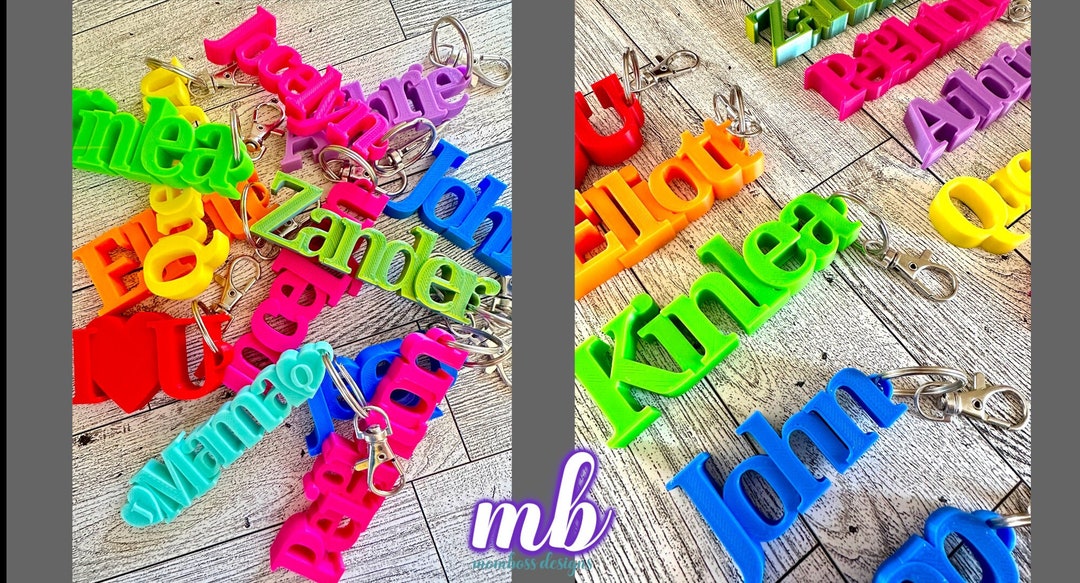 Personalized Keychain 3D Printed School Bag Party Bag Fillers