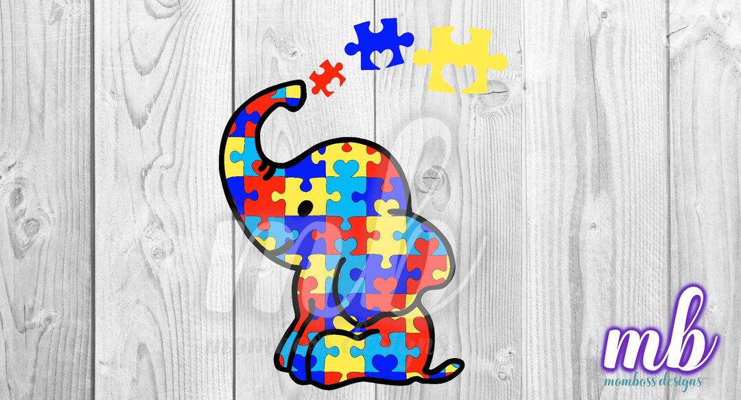 Autism Support Gift Puzzle Rainbow Graphic Baby Elephant Gifts Art Board  Print for Sale by tamdevo1