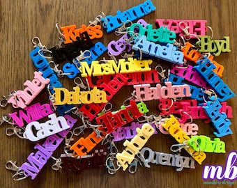 Personalized Keychain - 3D Printed - School Bag - Party Bag Fillers - Personalized Gift
