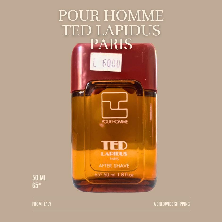 Vintage Perfume - Pour Homme Ted Lapidus Paris After Shave 50 Ml