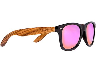 Dimayar Wood Sunglasses Unisex with Polarized Mirror Wood Shades for Men&Women Polarized Sunglasses