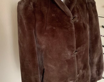 1970s union made faux fur coat