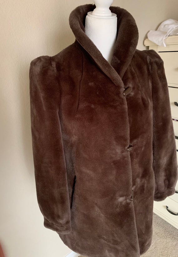 1970s union made faux fur coat