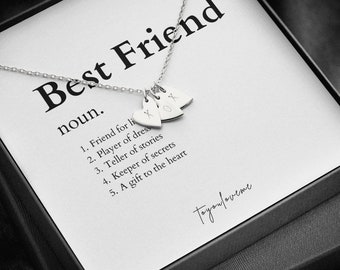 Best Friend Necklace: BFF Necklace, Best Friend Gift Jewelry, Long Distance, Quotes, Friends Forever, Friends for Life