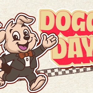Vintage Cute Dog Cartoon Character Bundle | Retro Puppy Mascot Clipart Set for T-Shirt, Sticker, Sublimation & Kids Decor
