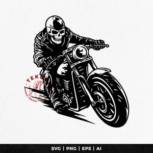 Skeleton Motorcycle SVG: DIY Crafting Vector (Digital Download)