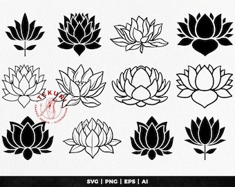 Lotus flower svg bundle - Instant download