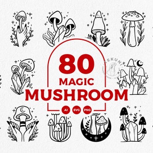 Magic mushroom svg bundle - Instant download