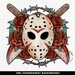 Jason Vorhees Mask, Halloween PNG, Horror Ghost Mask, Sublimation ...