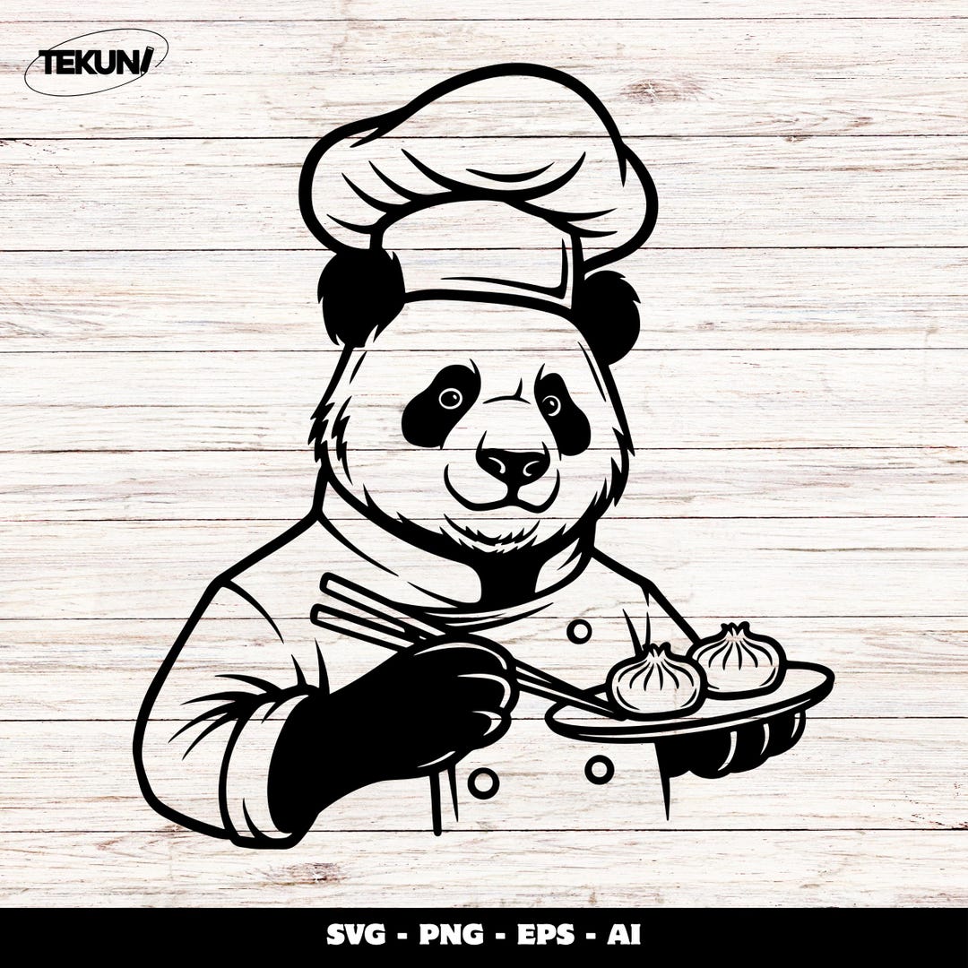 caterers clip art | clipart panda - free clipart... Panda Chef SVG, Dumpling Cooking Clipart (digital Download) - Etsy
