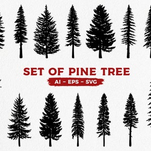 Pine tree SVG bundle - Download immediato