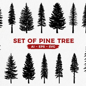 Pine tree SVG bundle - Instant download