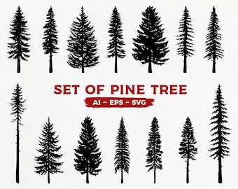 Pine tree SVG bundle - Instant download