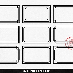 長方形フレーム SVG バンドル - 即時ダウンロード