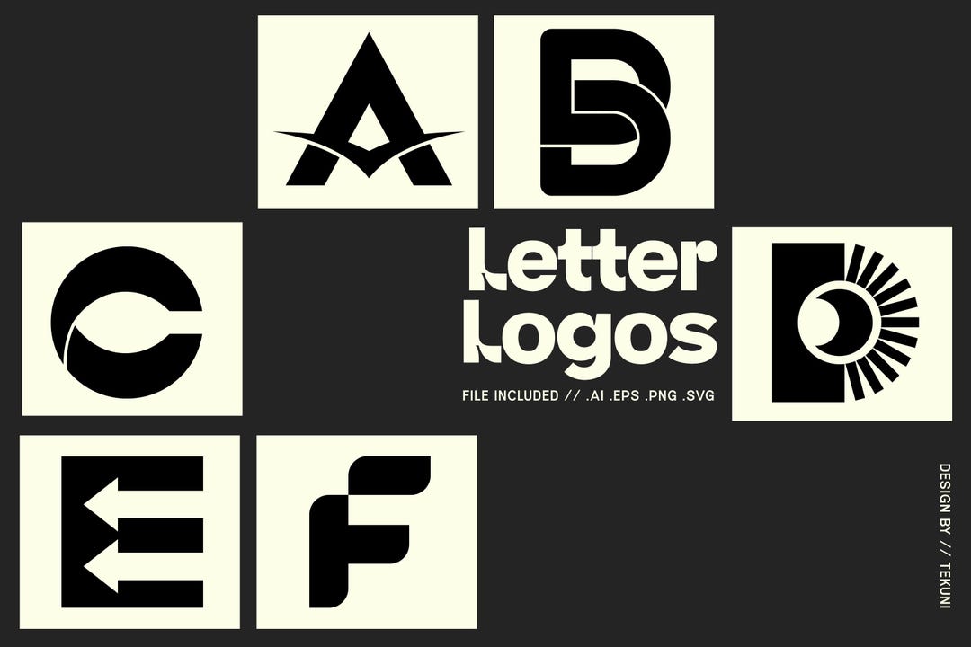 Letter Logo Template Bundle: Modern Monogram Logo Vector Set Vol 9 ...
