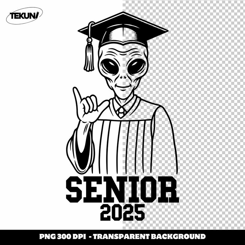 Graduate 2025 SVG: Alien Graduation Design (digital Download - Etsy