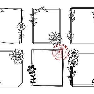 Set of Floral frame svg - Instant download