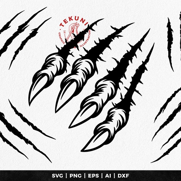 Claws Scratches svg bundle - Instant download