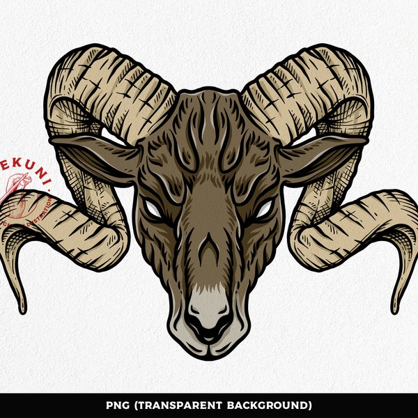 Ram head PNG, Sheep head PNG, Goat PNG, Instant download
