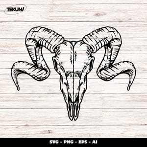 Ram skull SVG, Sheep skull head SVG cut file for cricut, PNG file for sublimation, Instant Download